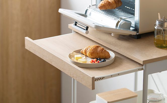 収納ラック キッチンラック スライド棚 ゴミ箱上ラック スライド棚付 LGUR-595S ナチュラル/グレー アイリスオーヤマ ラック 棚 キッチン 木目調 Simple Style LaLassic 