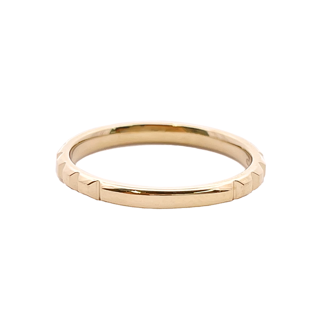 K10　イエローゴールド　メタルデザイン スタッドリング　 管理番号454328 218-173