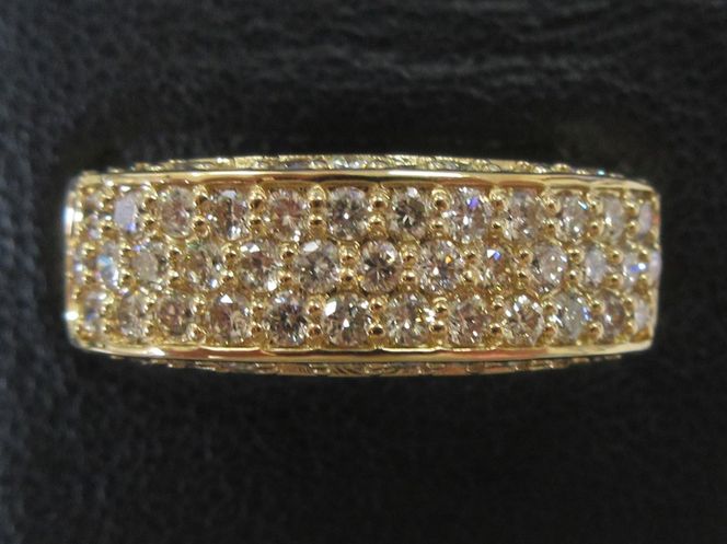 K18YG 1.00ct 　ダイヤリング SWCB006-yg