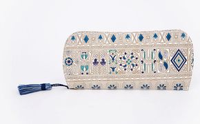 【文庫屋大関】メガネケース　アポロン＜ブルー＞【皮革工芸品】 ファッション小物 民芸品 