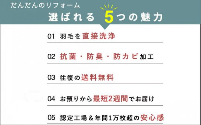 洗える 寝袋 【打ち直し】 使っていない布団を再利用 羽毛布団 肌掛け シングル 羽毛布団→寝袋1枚 322032_BD038