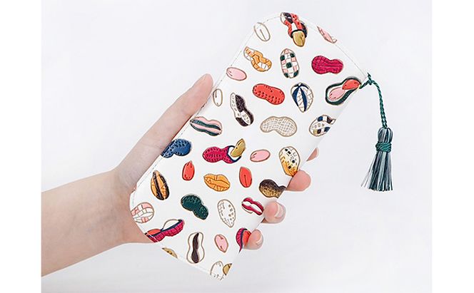 【文庫屋大関】メガネケース　ピーナッツ【皮革工芸品】 ファッション小物 民芸品 