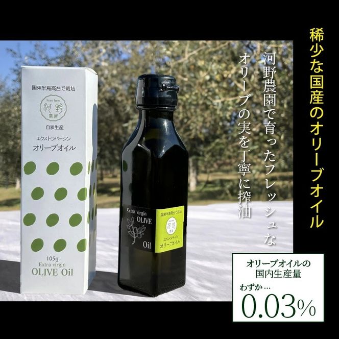 【先行予約】河野農園のエキストラバージンオリーブオイル 105g×2本 _1922R