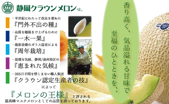 数量限定！『クラウンメロン ”名人メロン” 1玉 定期便3ヶ月』 【桐箱入】 メロン 人気 厳選 ギフト 贈り物 デザート グルメ フルーツ 果物 袋井市 果物類 メロン青肉 
