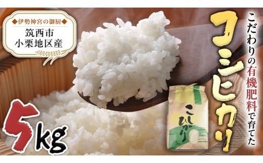 茨城県 筑西市 小栗地区産 コシヒカリ 5kg ( 5kg × 1袋 ) 令和7年産 有機肥料 減農薬 米 お米 コメ 白米 こしひかり 茨城県 新生活 応援 [EF001ci]