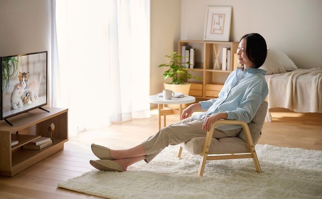 ウッドアームチェア Sサイズ WACR-S アイボリー 一人掛け 座椅子 一人用 ソファー 高齢者 肘掛付 背もたれ 折りたたみ コンパクト ふかふか 椅子 アイリスオーヤマ