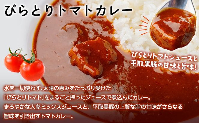 びらとり和牛カレー中辛・びらとりトマトカレー・ミートソースセット（各2箱） BRTH033