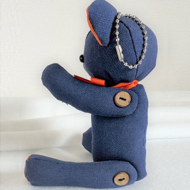 169-64-002　日立市消防被服アップサイクル｢火の用心のくまヒノカミベアー」キーホルダー 【 火の用心のくま ヒノカミベア－ 茨城県 日立市 】