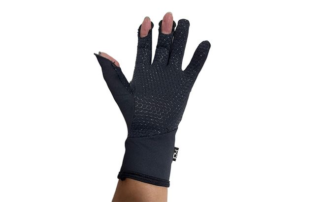 撥水 フッシングフリースグローブ (3本指切り、5本指) ブラック フィッシング フリース グローブ 手袋 防寒 滑り止め 釣り 自転車