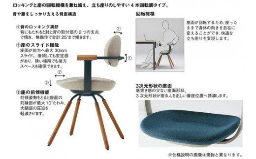 イトーキ バーテブラ03 （vertebra03）ワークチェア【 お客様組立品 ( かんたん組立 ) /   4本脚 回転 本体：G1/ダークグリーン CD張地：Y2/ディープイエロー / 柴田文江氏デザイン / 日本製 】  オフィスチェア デスクチェア ダイニングチェア KG-855CDG1Y2CF (KG-855CD-G1Y2C)【EI016W】