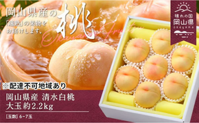 桃 2026年 先行予約 清水白桃 約2.2kg 大玉 6～7玉 もも モモ 岡山県産 国産 フルーツ 果物 ギフト