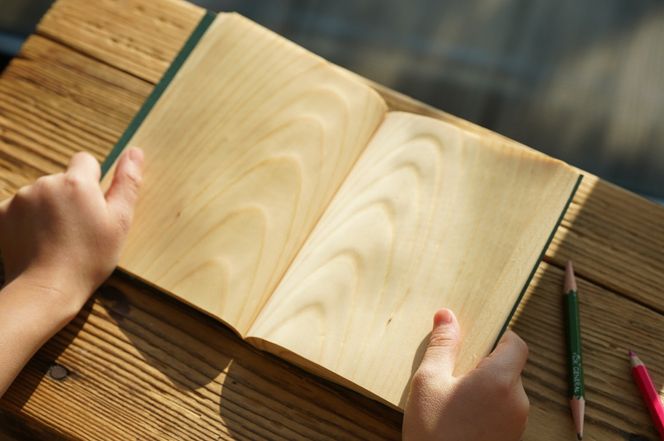 ノート Shikibun 木のノート やまとわ | 伊那市 信州 ふるさと納税 木材 木 ノート 文房具 経木【012-95】