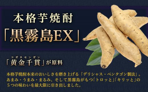 【霧島酒造】黒霧島EX(25度)パック1.8L×6本_33-3801_(都城市) 霧島酒造 黒霧島EX 25度 パック 1.8L×6本