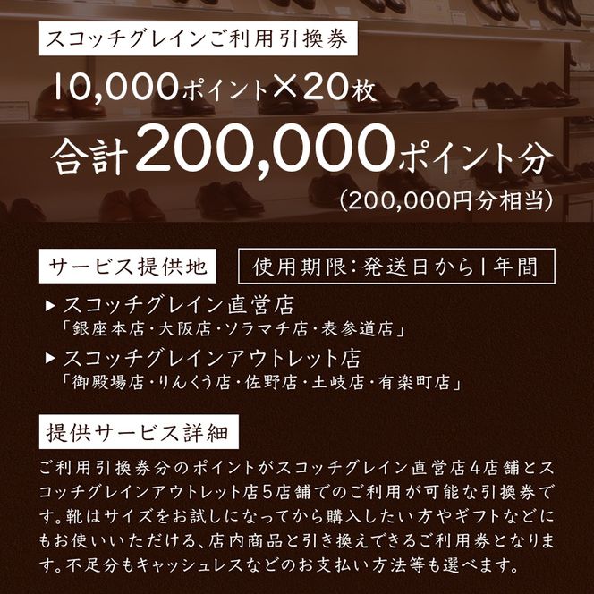 スコッチグレイン 紳士靴 ご利用引換券 NO.6670 チケット メンズ 靴 シューズ ビジネス ビジネスシューズ 仕事用 ファッション パーティー フォーマル