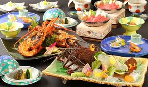 169-3-010　茨城県ブランド！特大『常陸乃国いせ海老』と「常陸牛」会席付　１泊２食ペア宿泊券【 茨城県 日立市 】