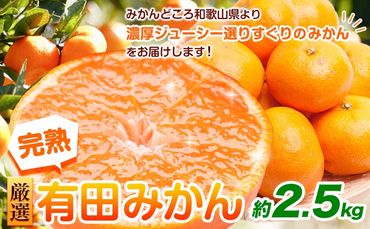 ＜先行予約＞厳選　完熟有田みかん2.5kg+75g（傷み補償分）【光センサー選果】 池田鹿蔵農園@日高町（池田農園株式会社）《11月中旬-1月末頃出荷》和歌山県 日高町【配送不可地域あり】---wsh_idn38_11c1m_24_7000_2500g---