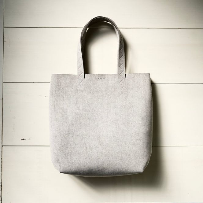 トートバッグ (ミックスグレー) Ultrasuede (R)｜人工皮革 服飾雑貨 メンズ レディース 男女兼用 田村製作所 大阪府守口市 [2583]