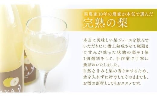 梨 ジュース 「 絢 -AYA- 」 720ml × 2本セット 数量限定 なし ナシ 完熟 樹木熟成 割材 新生活 応援 [DC003ci]