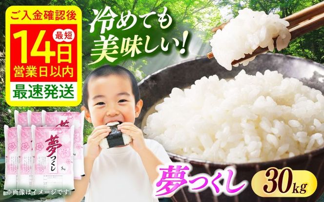 【令和7年度産】福岡県産米 夢つくし30kg(5kgx6袋) 精米《築上町》【有限会社ファインリョーコク】[ABCO030]