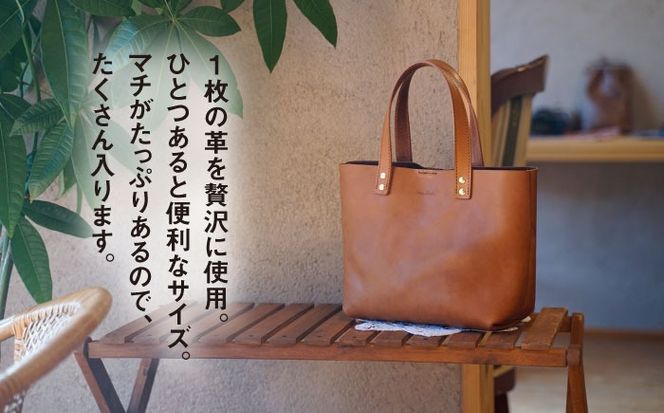 本革 ミニトート （ ブラック / キャメル ） 糸島市 / BLESS [AAA023] かばん 革製品 革 メンズ レディース ブラウン ミニトート プルアップレザー