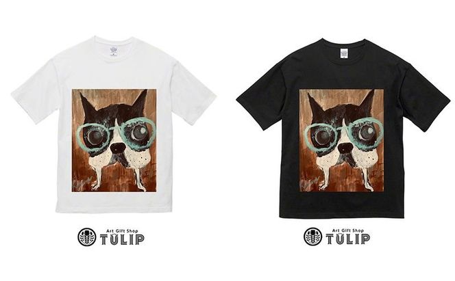 Tシャツ オリジナル オリジナルTシャツ 洋服 グラフィック ボストンテリア メンズ レディース プレゼント 贈り物 アーティスト Hanna