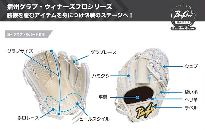 『播州グラブ』（硬式・投手用）オリジナルご当地グラブBanShu 〈BS-10〉（195-3） 硬式グラブ 硬式用 グローブ グラブ 野球 野球用品 野球道具 投手 ピッチャー 播州 Banshu banshu 高校野球対応 右投げ 左投げ