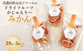 美濃山県元気ファームのドライフルーツかじゅえりー　みかん  [No.1106]
