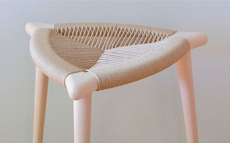 Three-legged Stool “BOW” 〈Beech x Natural〉 糸島市 / nomade design 椅子 クラフト [AIF015]