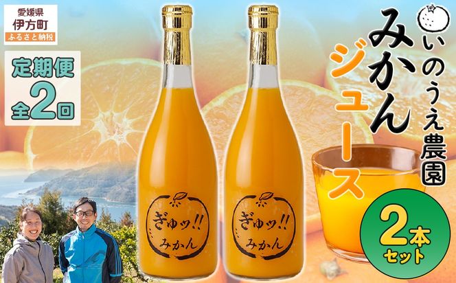 【定期便】いのうえ農園 みかんジュース2本セット 全2回※離島への配送不可 IKTAI025