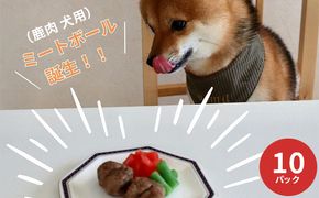 鹿肉ドッグフード　鹿肉ミートボール（犬用）　10パック（約60g×10） 加工食品 お肉 家族 健康 食事 大切 ペット 自然 新鮮 動物 高品質 安心 安全 国産 子犬 老犬 栄養 小分け 