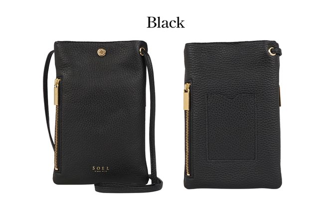 【SOEL】2つのポケットで仕分けのできるスマートフォンポシェット スマホポシェット スマホバッグ ショルダーバッグ イタリアンレザー 財布 カード入れ 東かがわ 雑貨 日用品 ファッション カバン バッグ 
