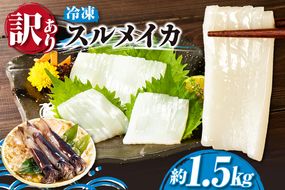 【スルメイカ もっとたっぷり約1.5kg サイズ不揃い】冷凍 訳あり 国産 バラ凍結 産地直送 鮮度抜群 いか イカ するめいか スルメイカ 刺身 使いやすい 便利 大人気 ふるさと納税 返礼品 香美町 香住 山米鮮魚 17000円 74-18