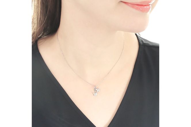 ネックレス プラチナ Pt900 ダイヤモンド 0.5ct 蝶 モチーフ ペンダント レディース ちょうちょ バタフライ ジュエリー ダイヤ 【f280-d-pt】 [株式会社オーダーメイドジュエリーメイ 山梨県 韮崎市 20745057]