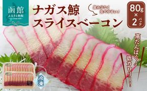ナガス鯨スライスベーコン 80g×2パック_HD138-001