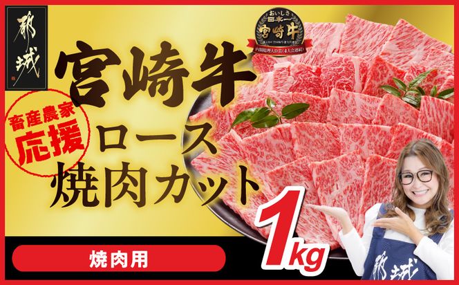宮崎牛ロース焼肉用 500g×2パック_33-N2-013-1kg