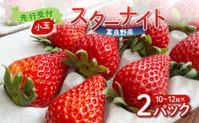 【2026年先行予約】 富良野産 いちご スターナイト 小玉 10～12粒×2パック　［ フルーツ 果物 新鮮 贈り物 ギフト フルーツ 生いちご イチゴ 苺 大粒 甘い 道産 北海道 富良野 ］