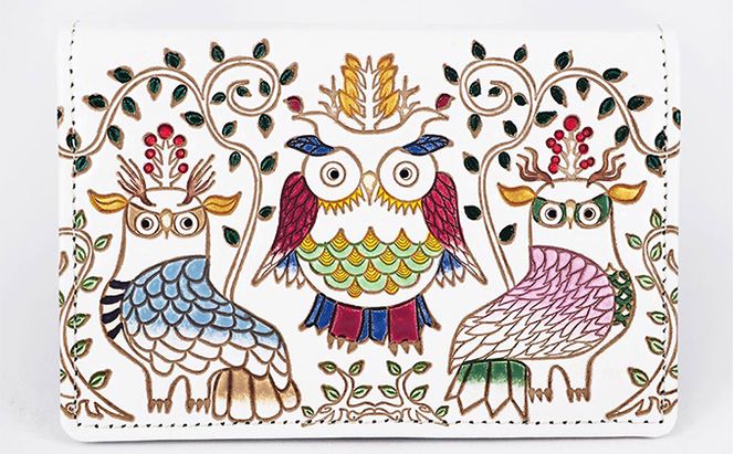 パスケース ふくろう 文庫屋大関 名刺入れ カードホルダー 名刺ケース 名刺ホルダー カード入れ 定期入れ 定期ケース 雑貨 生活雑貨 小物 革小物 革製品 本革 日用品 民芸品 工芸品 東京 東京都 墨田区