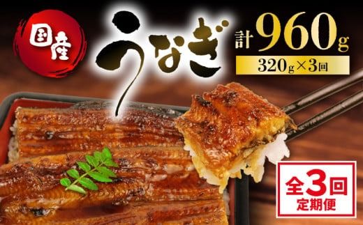 定期便 全3回 うなぎ 国産 蒲焼 160g × 2尾 計320g 鰻蒲焼 ウナギ 土用 丑の日  JAS認定 活鰻 自家製蒲焼のたれ 山椒 ギフト 贈答 冷凍 養殖 真空パック レンジ 調理 湯煎 まとめ買い 静岡県 藤枝 [PT0073-010000]