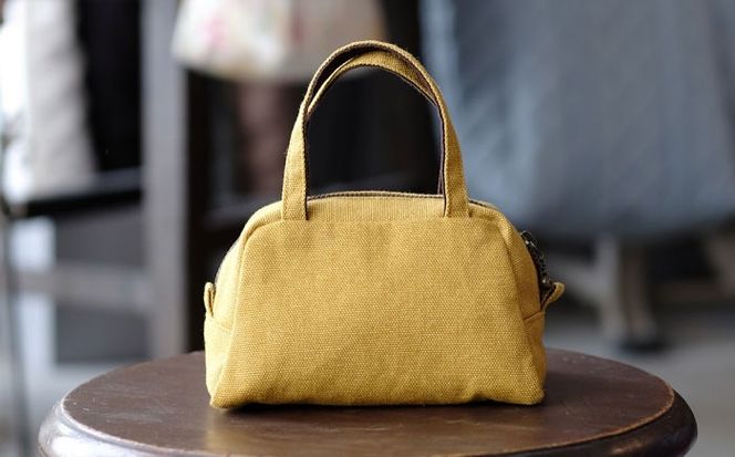 経浮花織 ランチポーチ 瓢虫柄 (黄色・青緑系織物) ハンドバッグ 手提げバッグ 小さめ おしゃれ レディース 沖縄市 / FABRIC SHOP MINAMI[BCCS001-02]