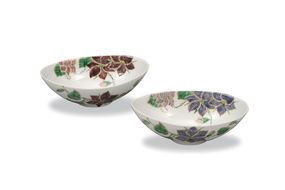 ペア6.5号鉢　鉄仙　佐藤剛志作