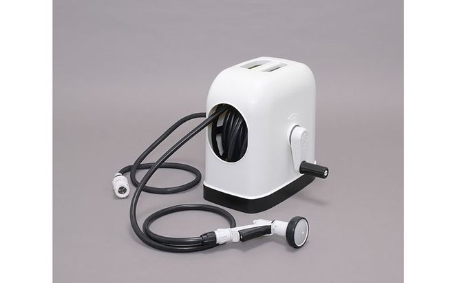 フルカバーホースリールHG 20M FHHG-20 ブラック/ホワイト ホース ホースリール 散水ホース 水まきホース 20m フルカバー カバー付き 水やり 水撒き 散水 ガーデニング 家庭菜園 洗車 掃除 アイリスオーヤマ  新生活