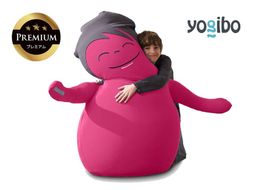 あなたをやさしく抱きしめてくれるかわいい友達。Hugibo Premium（ハギボープレミアム）ピンク【Yogibo ヨギボー プレミアム ビーズクッション ビーズ 座椅子 椅子 クッション ビーズソファー ビーズソファ 新生活 プレゼント インテリア 家具 ベッド ゲーム 三重県 四日市市】-[G988-4]