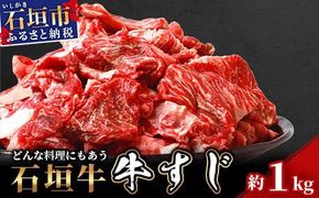 石垣牛 牛すじ (1kg入り) 真空パック（又はトレイ・ラップ包装）【カレー、おでんに大活躍！】SI-014