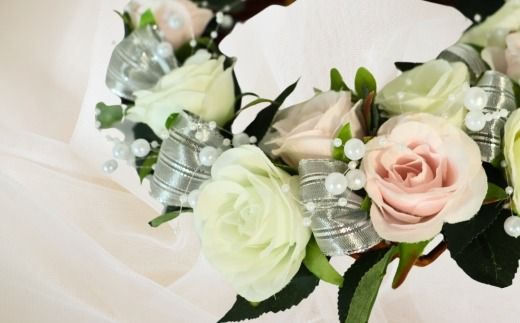 BH-10 【造花】リース白