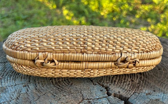 migiwa 柳の皮染めメガネケース / 伝統工芸品 行李編み メガネケース メガネ入れ 眼鏡 めがね 天然素材 高級 おしゃれ 和テイスト 大人 手作り ハンドメイド 日本製