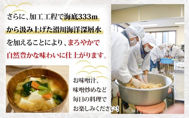 深層水入り しんかい味噌 4kg 味噌 みそ 国産 みそ 米 大豆 深層水 味噌汁 みそ汁 富山県 滑川市[A-048001]