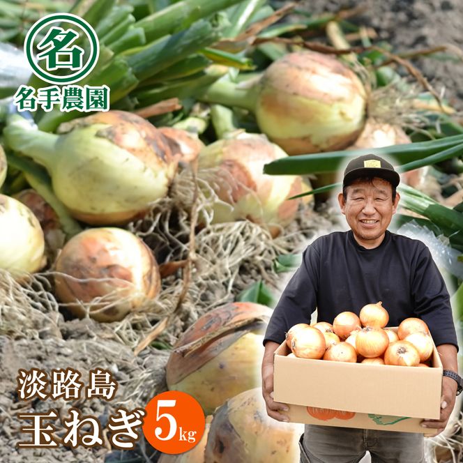 名手農園の淡路島特産玉ねぎ 5kg　玉ねぎ
