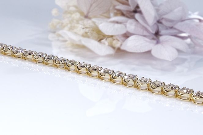 K18YG【5.0ct】ダイヤモンド テニス ブレスレット  CSBL00036-18Y SWAV091-a