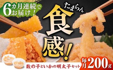 【全6回定期便】数の子明太子&いか明太子セット（各100g）【博多徳永とくとく珍味】《築上町》【株式会社マル五】[ABCJ067]