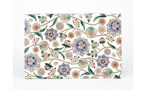 【文庫屋大関】パーソナルホルダー　ダリア＜コバルトブルー＞【皮革工芸品】 民芸品 雑貨 日用品 文房具 革小物 牛革 ファイル ケース 